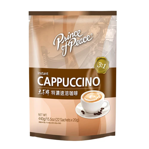 Instant Cappuccino, 3-in-1 Coffee Mix, 22 Sachets ā Prince of Peace