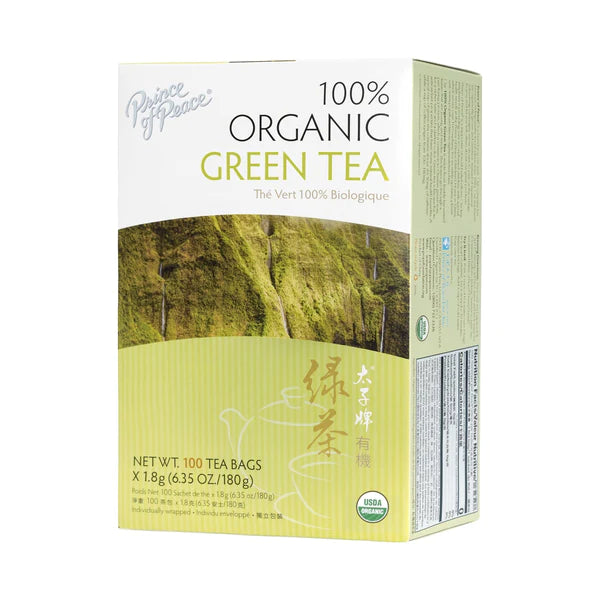 Organic Green Tea – 100 Tea Bags | Prince of Peace