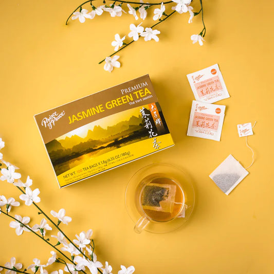 Jasmine Green Tea - 100 Tea Bags | Boost Energy & Wellness with GinGinGood
