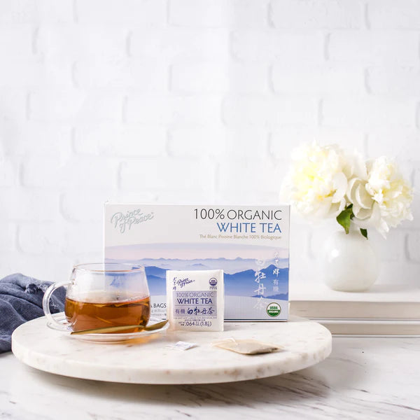 Premium Organic White Tea, 100 Bags - Prince of Peace