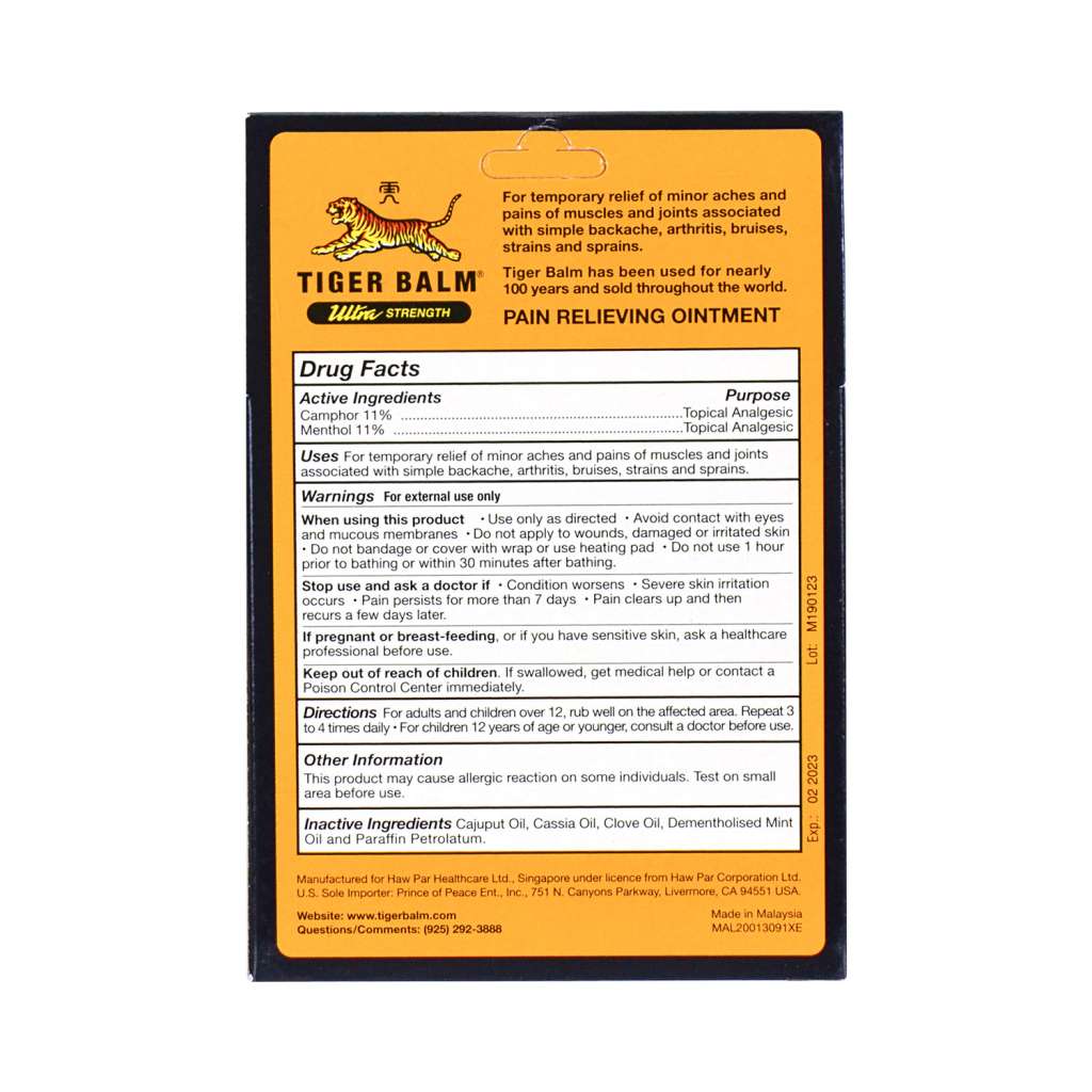 TIGER BALM Pain Relieving Ointment Sports Rub 50g