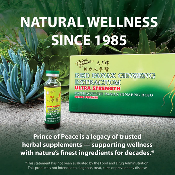 Ultra Red Panax Ginseng Extract (30 x 10cc Vials) – Prince of Peace