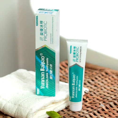 Yunnan Baiyao JinKouJian Toothpaste 100g x2 - Refreshing Lime & Fresh Mint Twin Pack