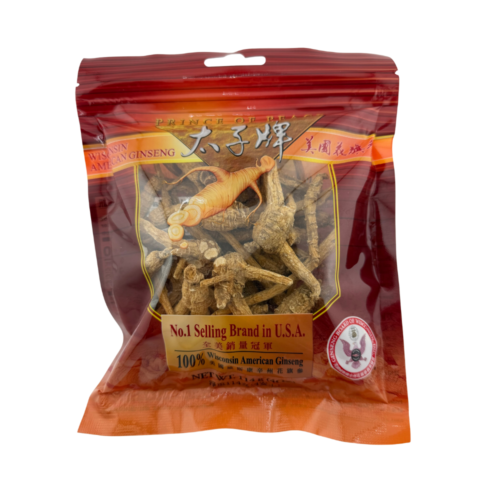 Prince of Peace® Wisconsin American Ginseng Roots, Panax quinquefolius – 4 oz Bulk