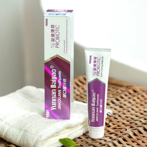 Yunnan Baiyao JinKouJian Toothpaste 100g x2 - Refreshing Lime & Fresh Mint Twin Pack