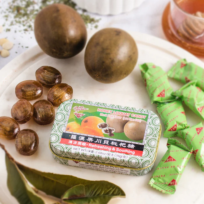 Honey Loquat Candy with Monk Fruit (Luo Han Guo), 76g | Prince of Peace®