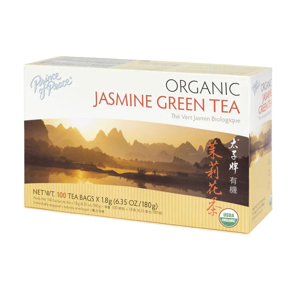 Jasmine Green Tea – 100 Tea Bags | Antioxidant-Rich Green Tea for Relaxation & Health Benefits