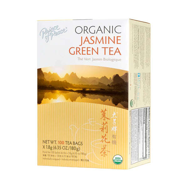 Jasmine Green Tea – 100 Tea Bags | Antioxidant-Rich Green Tea for Relaxation & Health Benefits