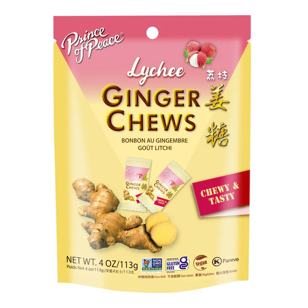 GINGINGOOD Original Ginger Chews – 6 Natural Flavors (Lychee, Mango, Orange, Pineapple Coconut) | Healthy Ginger Benefits Snack | Authentic, All-Natural Ingredients