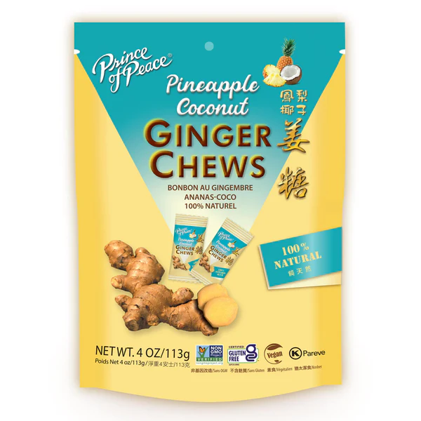 GINGINGOOD Original Ginger Chews – 6 Natural Flavors (Lychee, Mango, Orange, Pineapple Coconut) | Healthy Ginger Benefits Snack | Authentic, All-Natural Ingredients