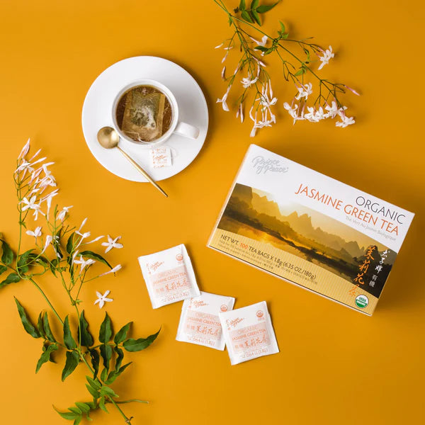 Jasmine Green Tea – 100 Tea Bags | Antioxidant-Rich Green Tea for Relaxation & Health Benefits
