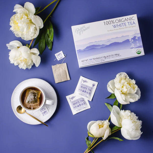 Premium Organic White Tea – 100 Bags | Antioxidant-Rich for Healthy Living Stress Relief
