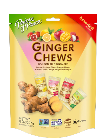Ginger Chews Mix (4 Flavors), Assorted Ginger Candy, 8 oz