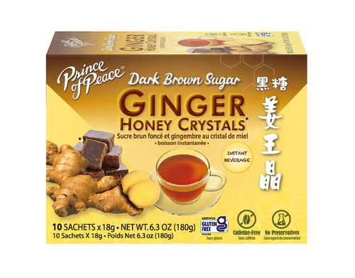 Ginger Honey Crystals (Black Sugar & Dong Quai Red Date) - Instant Ginger Tea Bags by Prince of Peace