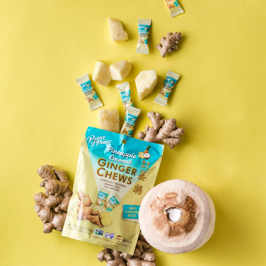 Pineapple Coconut Ginger Chews, 4oz (113g) Bag - Prince of Peace