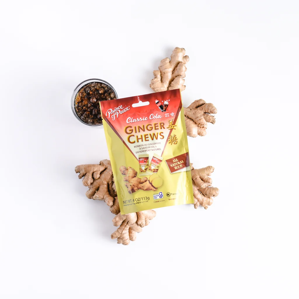 Cola Ginger Chews, Cool & Sweet-Spicy Natural Snack, 4oz Bag | Prince of Peace