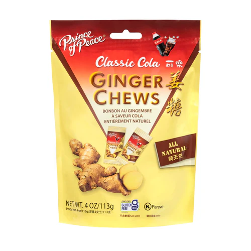 Cola Ginger Chews, Cool & Sweet-Spicy Natural Snack , 4oz Bag | Prince of Peace