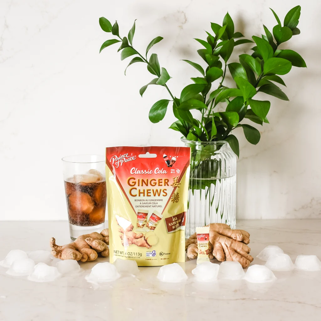 Cola Ginger Chews, Cool & Sweet-Spicy Natural Snack, 4oz Bag | Prince of Peace