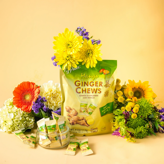 Ginger Chews 4 Flavors – 1 LB | Original, Lemon, Lychee & Mango | Prince of Peace