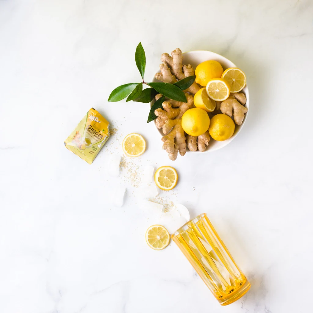 Instant Ginger Honey Crystals, 3 Flavors, Turmeric, Lemon & Original, Ginger Tea - Prince of Peace