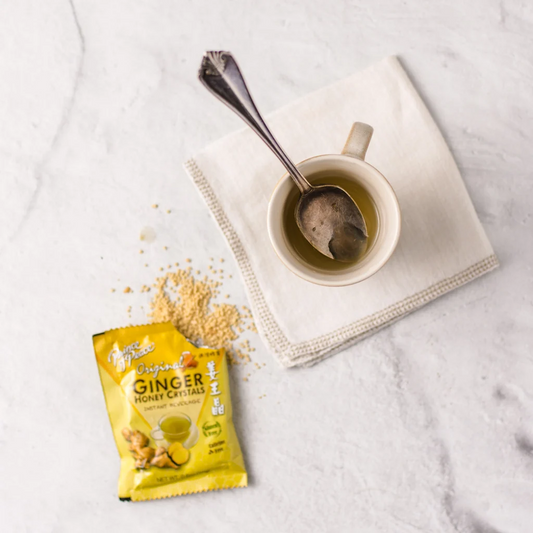 Instant Ginger Honey Crystals Tea, 10 Bags, Lemon, Honey & Matcha Flavors – Prince of Peace