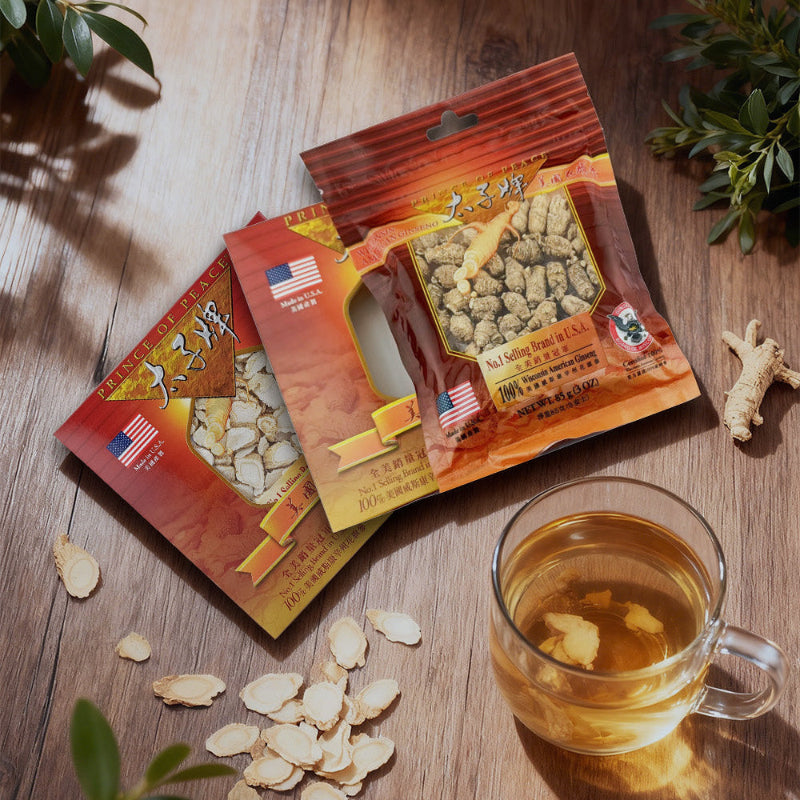 Wisconsin American Ginseng Roots – Short Natural Roots for Tea & Cooking, Prince of Peace Brand