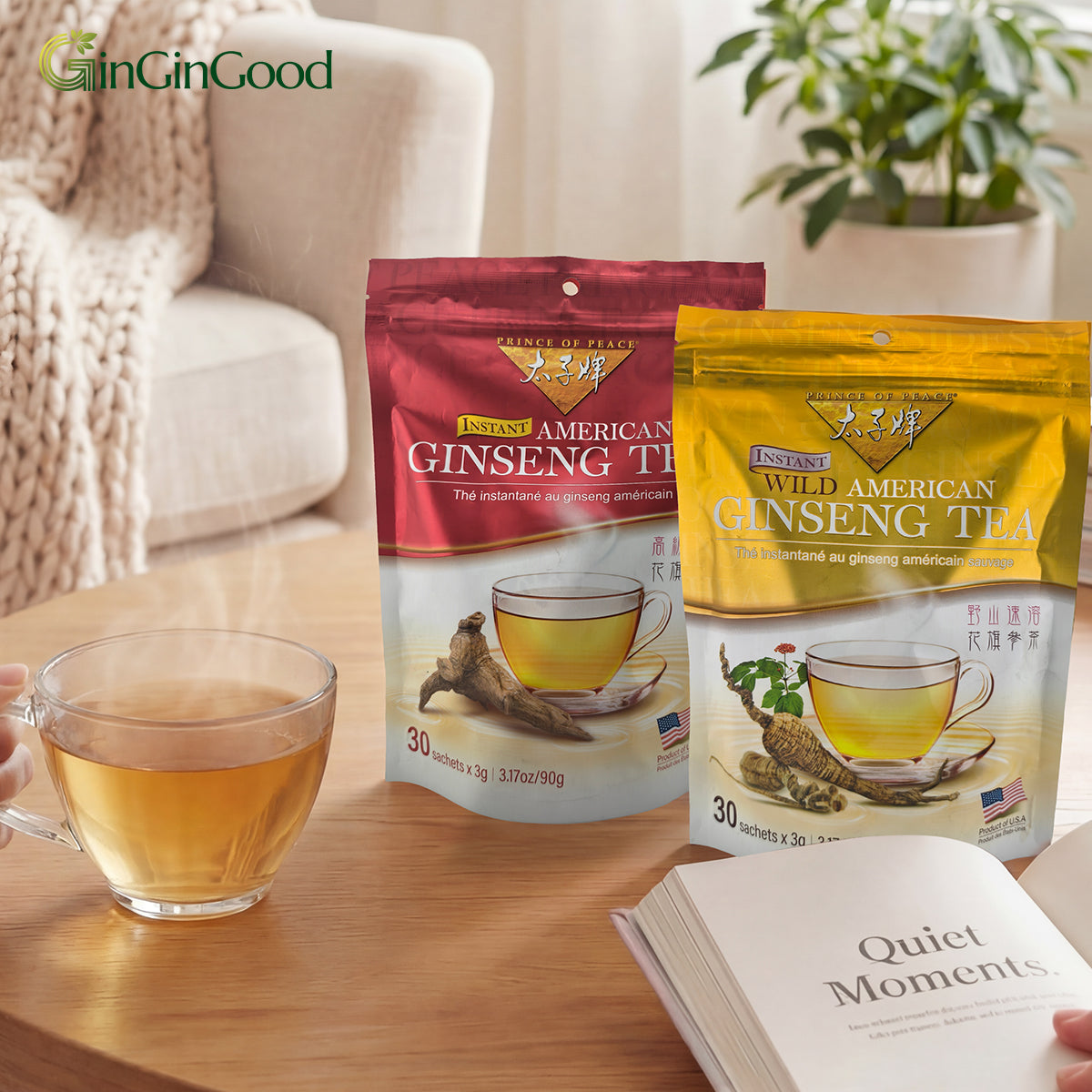 American Ginseng Instant Tea, Wisconsin Tea Bags