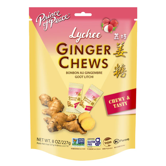 Ginger Chews 8 oz – 5 Flavors by Prince of Peace | Natural Ginger Candy