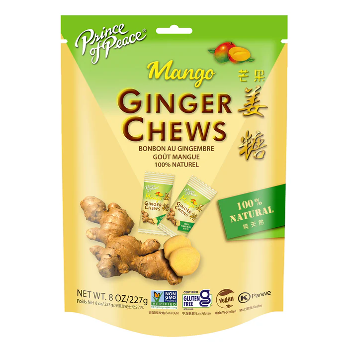 Ginger Chews 8 oz – 5 Flavors by Prince of Peace | Natural Ginger Candy