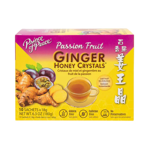 GinGinGood Plum Ginger Honey Crystals & Passion Fruit Tea – Caffeine-Free, Easy to Make, Pure & Tasty Flavors, No Caffeine Crystals Ginger