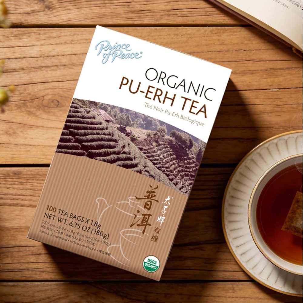 Organic Pu-Erh Tea, 100 Tea Bags - Prince of Peace