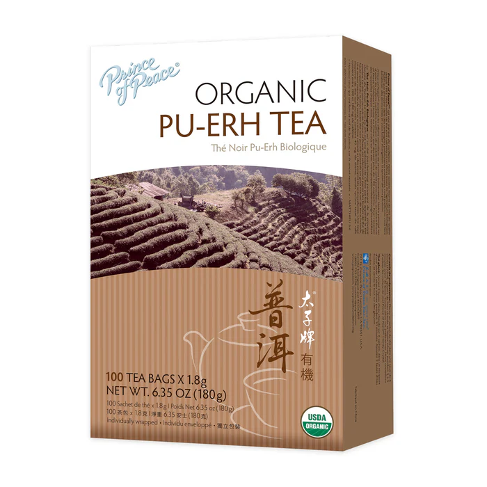 Pu-Erh Organic Tea, 100 Tea Bags