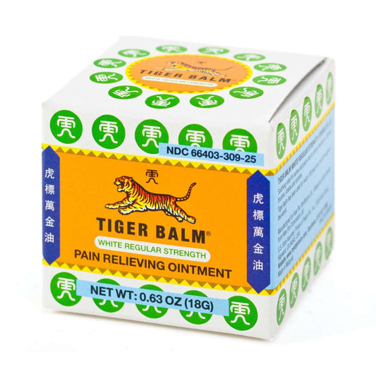 TIGER BALM White Regular Strength Pain Relieving Ointment 18g (for sore muscles)